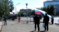 В Туве кортеж с российским флагом проехал по центральным улицам столицы