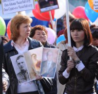 В Туве впервые в Параде Победы прошел «Бессмертный полк»