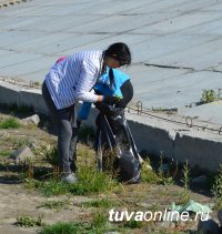 Кызылчане убрали родной город накануне Дня города