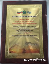 Тувинских энергетиков поблагодарили за труд