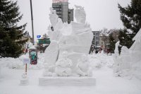 Снежная скульптура команды из Тувы завоевала 3-е место в конкурсе Мэра Новосибирска