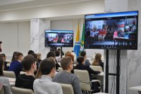 Телемост, посвященный Герою из Тувы Михаилу Бухтуеву, погибшему в 1943 году в Белоруссии, объединил молодежь Гомельщины и Республики Тыва
