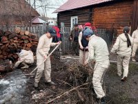 Волонтеры Победы села Сарыг-Сеп навели порядок в доме героя-земляка, павшего смертью храбрых на СВО