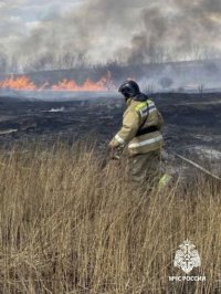 В Туве ликвидирован степной пожар после поджога