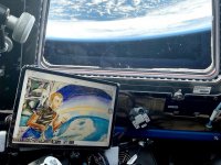 Космонавт Кирилл Песков показал рисунок школьницы из Тувы в космосе