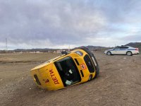 В Бай-Тайгинском районе Тувы опрокинулся школьный автобус под управлением пьяного водителя