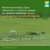 В Туве 21 октября стартует прием заявок на гранты на развитие семейной фермы