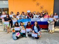 Мастерица из Алтая Айсура Таханова провела в Аргентине мастер-класс по валянию шерсти