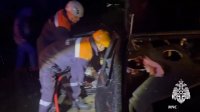 В Кызыле спасателям пришлось деблокировать водителя из машины после ДТП